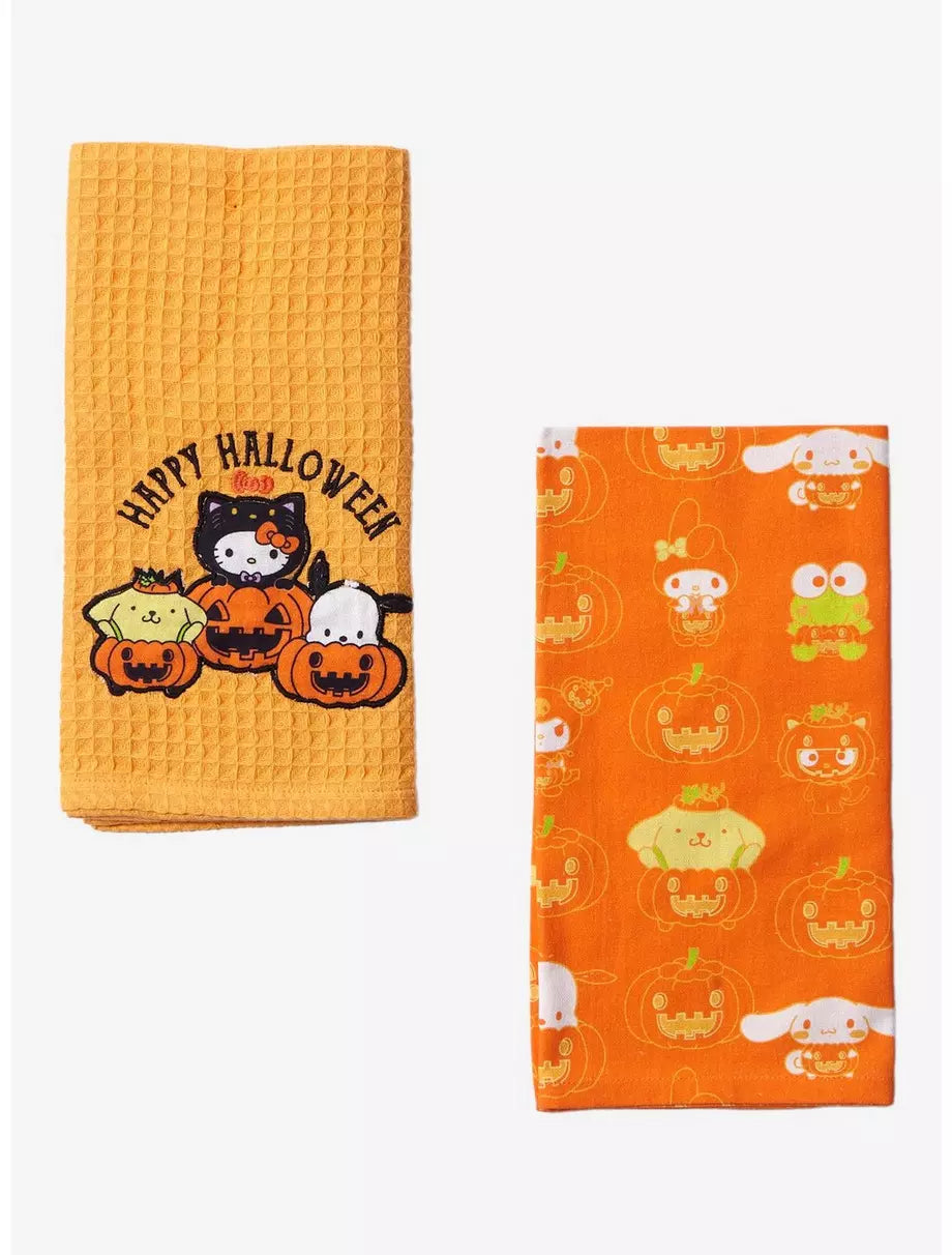 Sanrio Hello Kitty and Friends Halloween Allover Print Oven Mitt & Kitchen towel Set